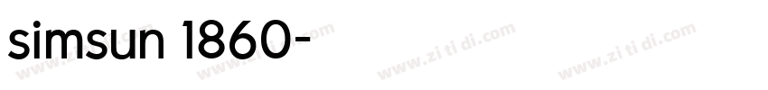 simsun 1860字体转换